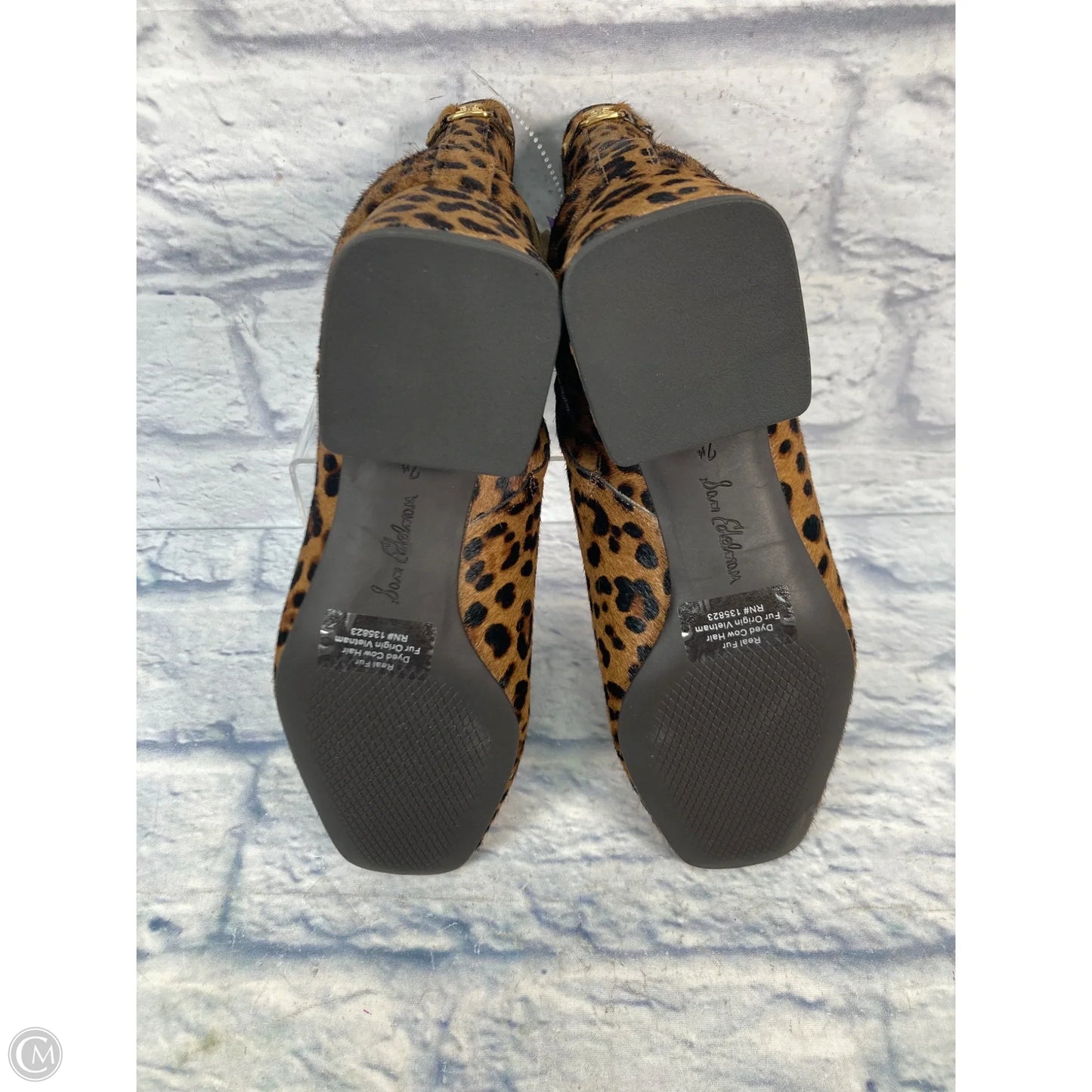 Boots Ankle Heels By Sam Edelman In Animal Print, Size: 7.5