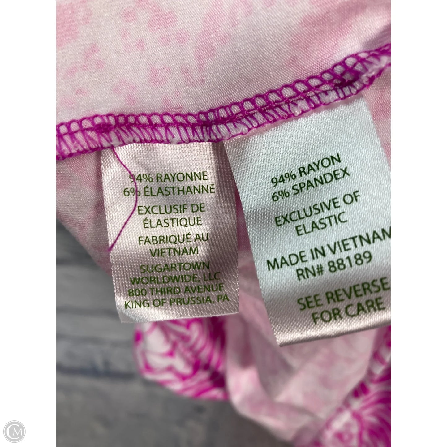 Romper Designer By Lilly Pulitzer In Purple & White, Size: L