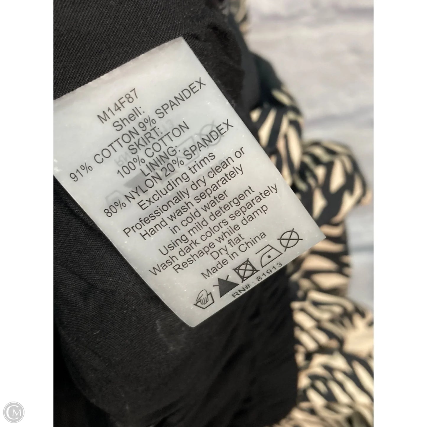 Dress Casual Short By Tracy Reese In Black & Cream, Size: Xs