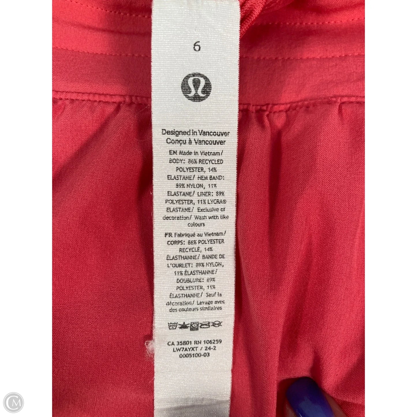 Athletic Shorts By Lululemon In Pink, Size: S