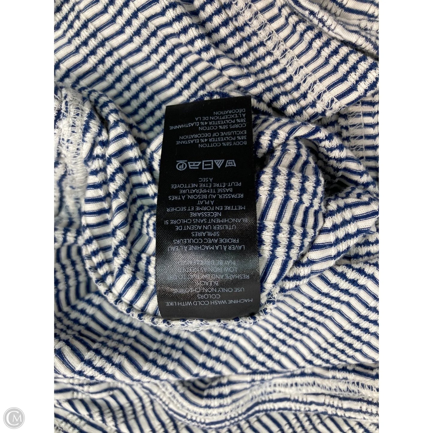 Top Short Sleeve By Pilcro In Blue & White, Size: S