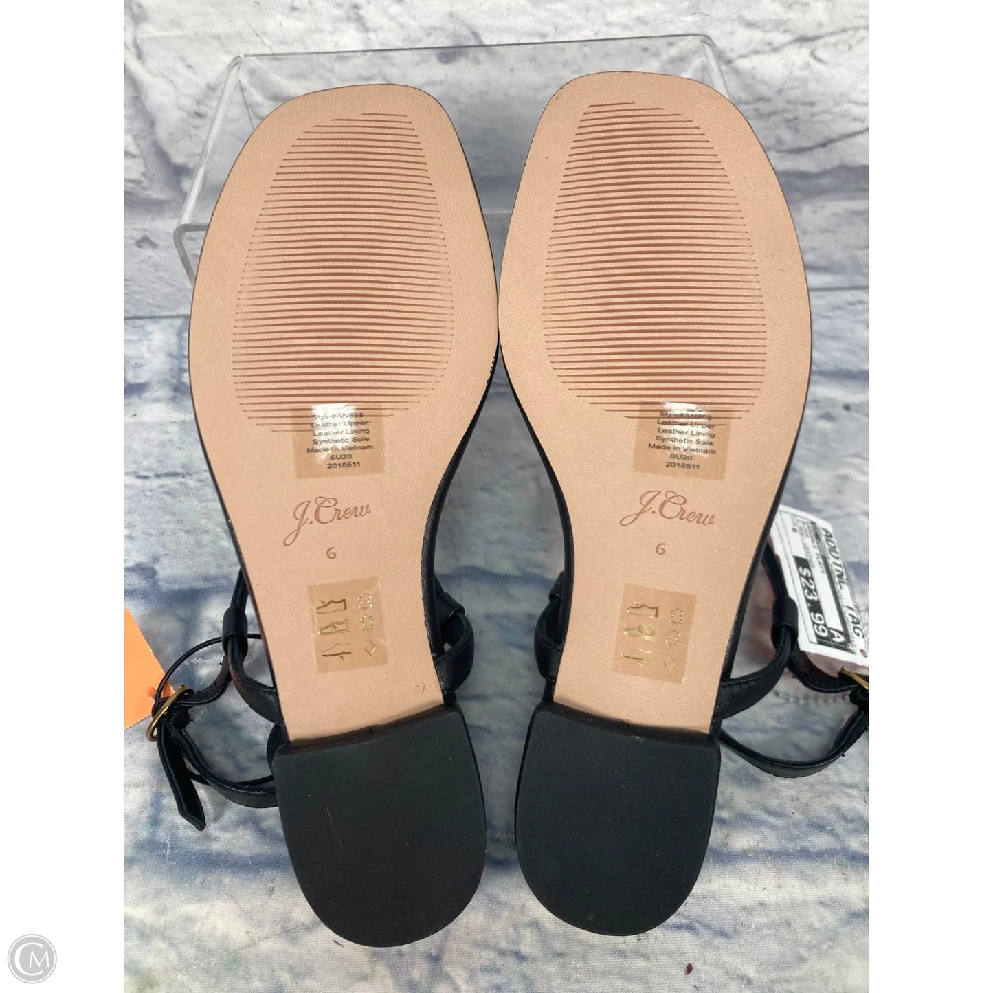Sandals Flats By J. Crew In Black, Size: 6
