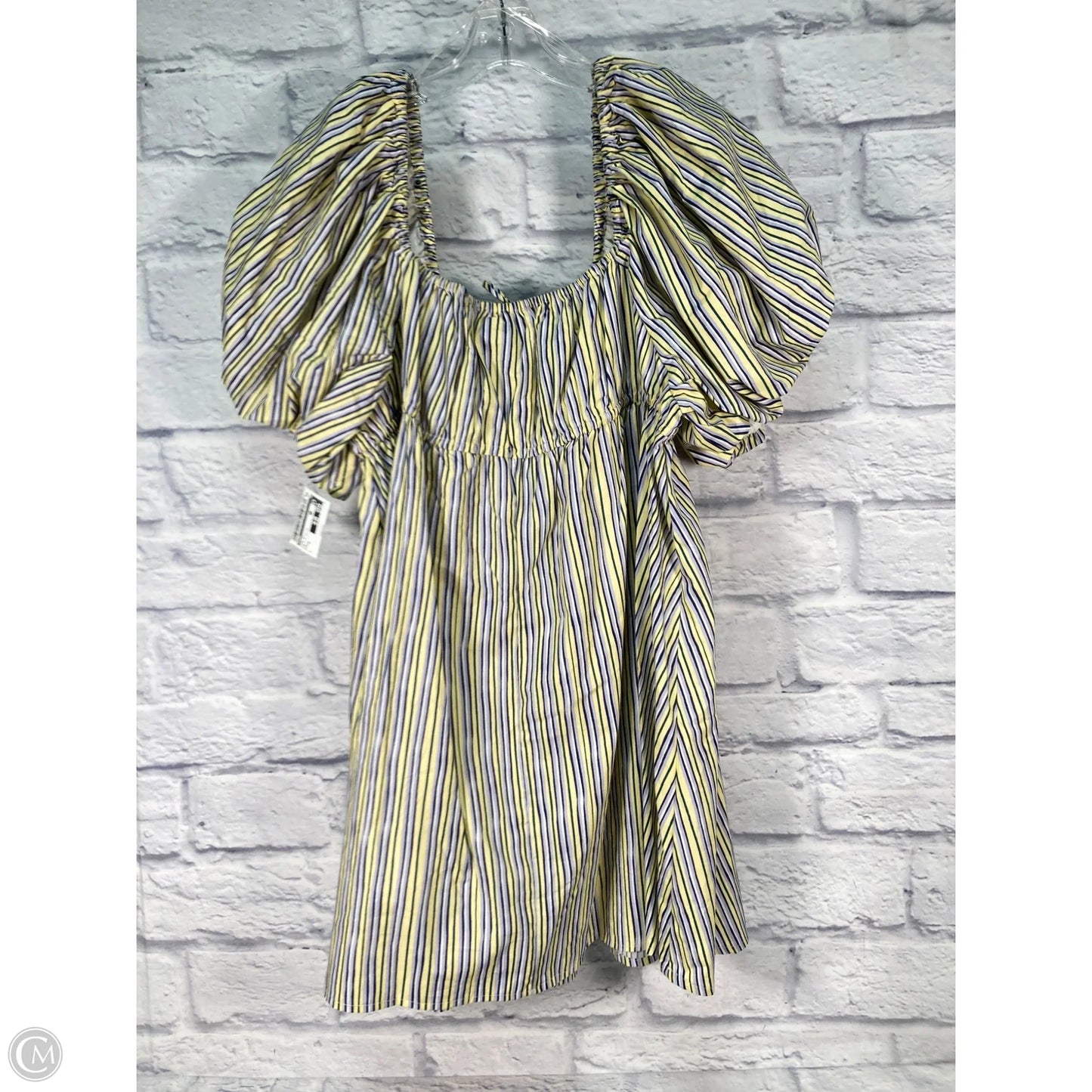 Top Short Sleeve By Asos In Blue & Yellow, Size: Xl