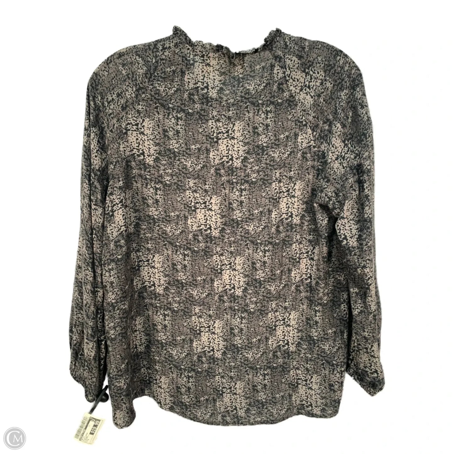 Top Long Sleeve By Cloth & Stone In Black & Brown, Size: S