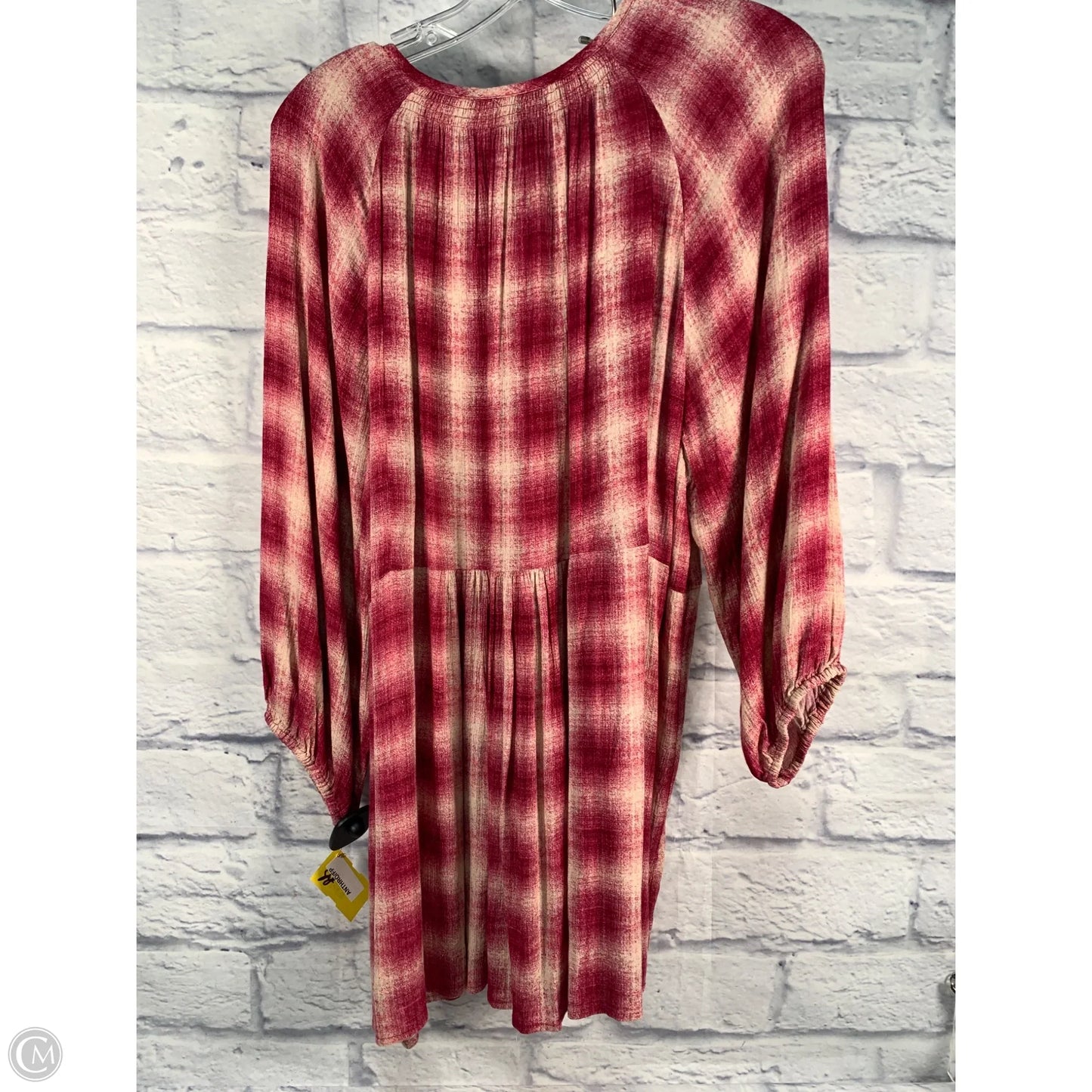 Tunic Long Sleeve By Maeve In Pink & Tan, Size: L