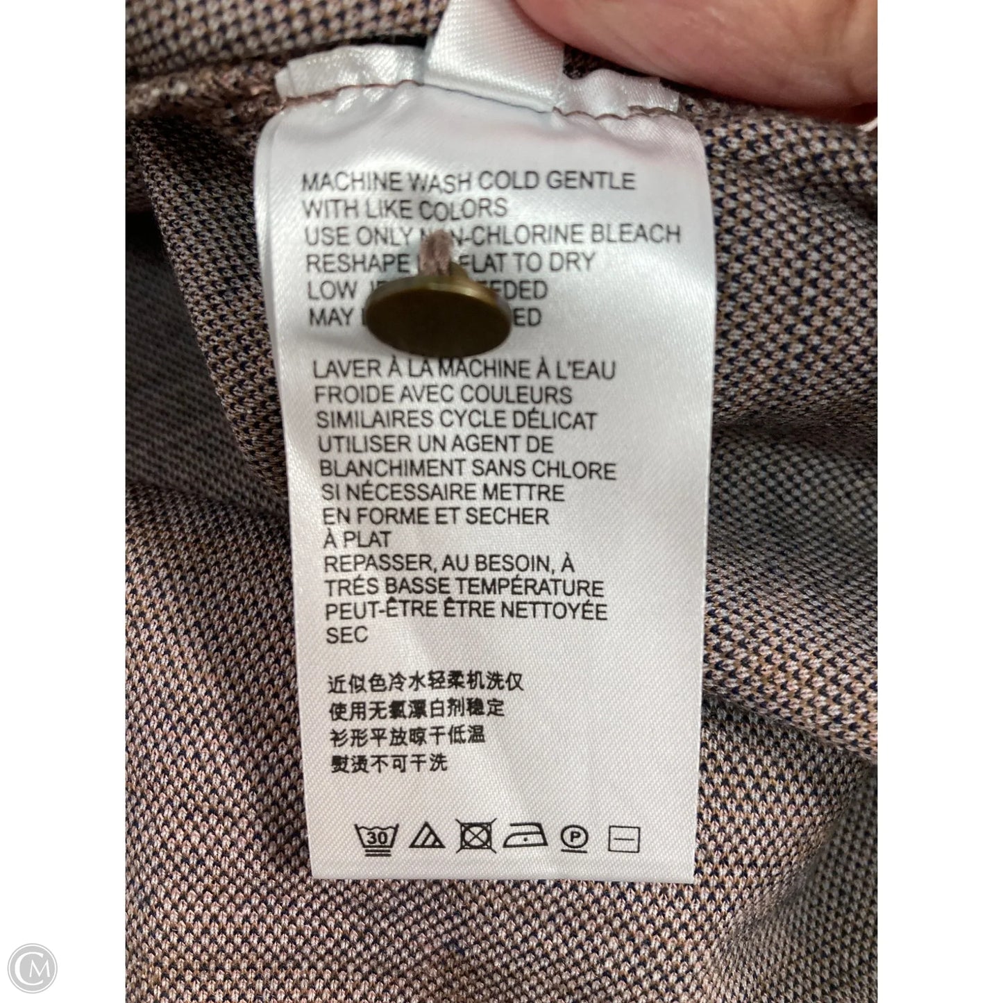 Blouse Sleeveless By Anthropologie In Brown & Pink, Size: Xs