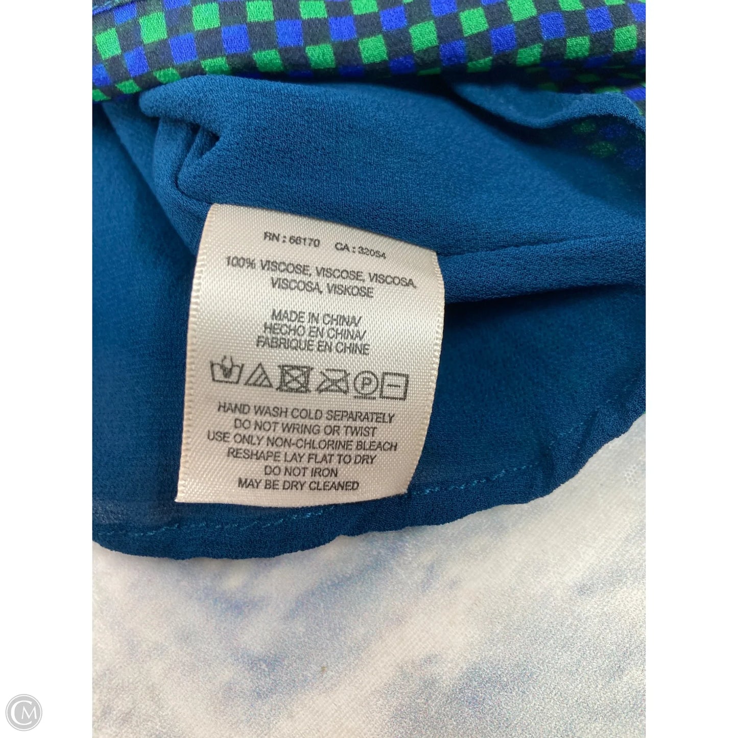 Blouse Sleeveless By Maeve In Checkered Pattern, Size: Xs