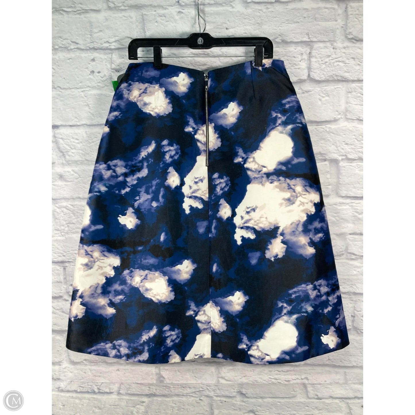 Skirt Designer By Kate Spade In Blue & White, Size: 12