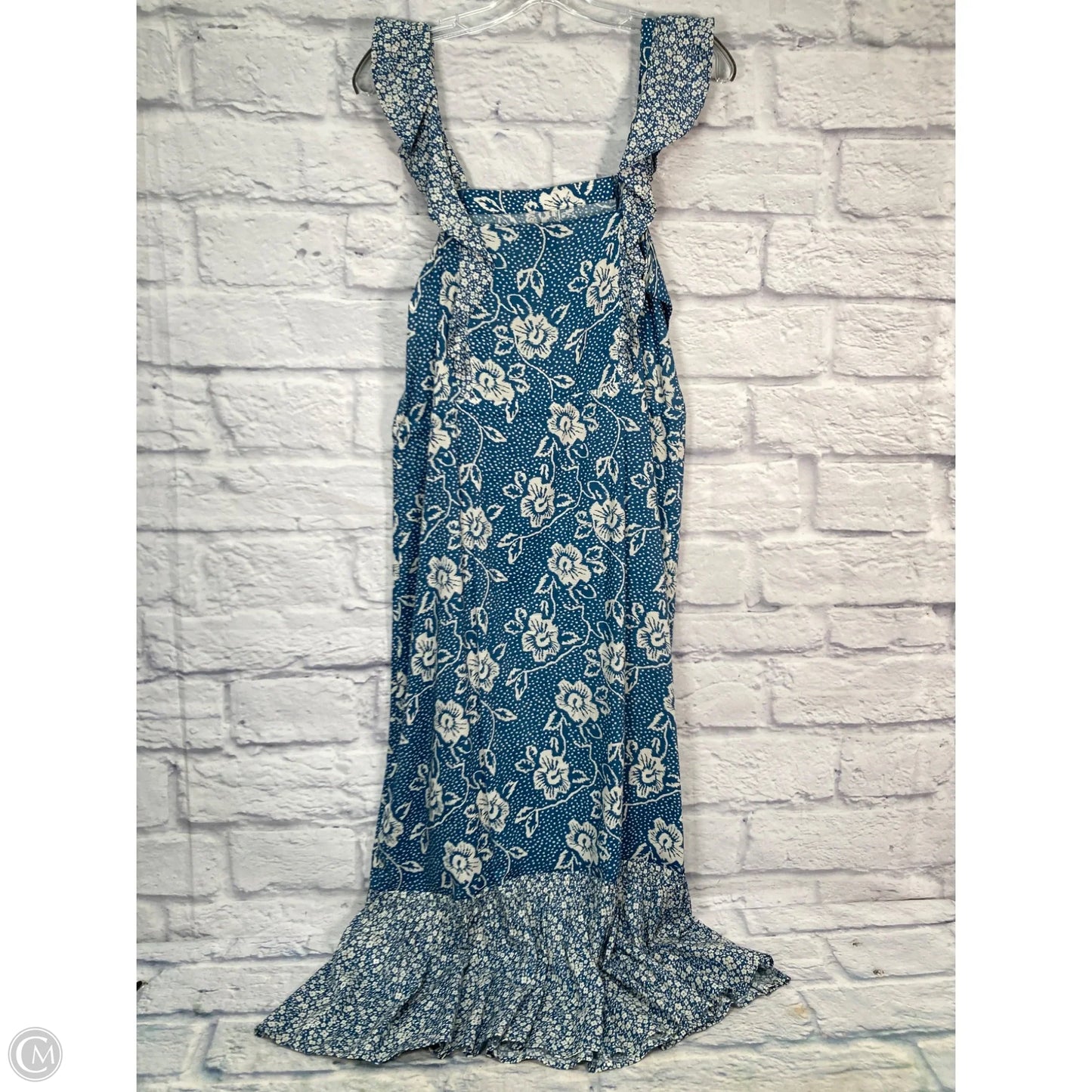 Dress Casual Maxi By Paige In Blue & Cream, Size: S