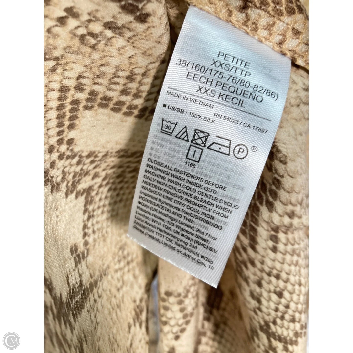 Dress Party Short By Banana Republic In Snakeskin Print, Size: Xxsp