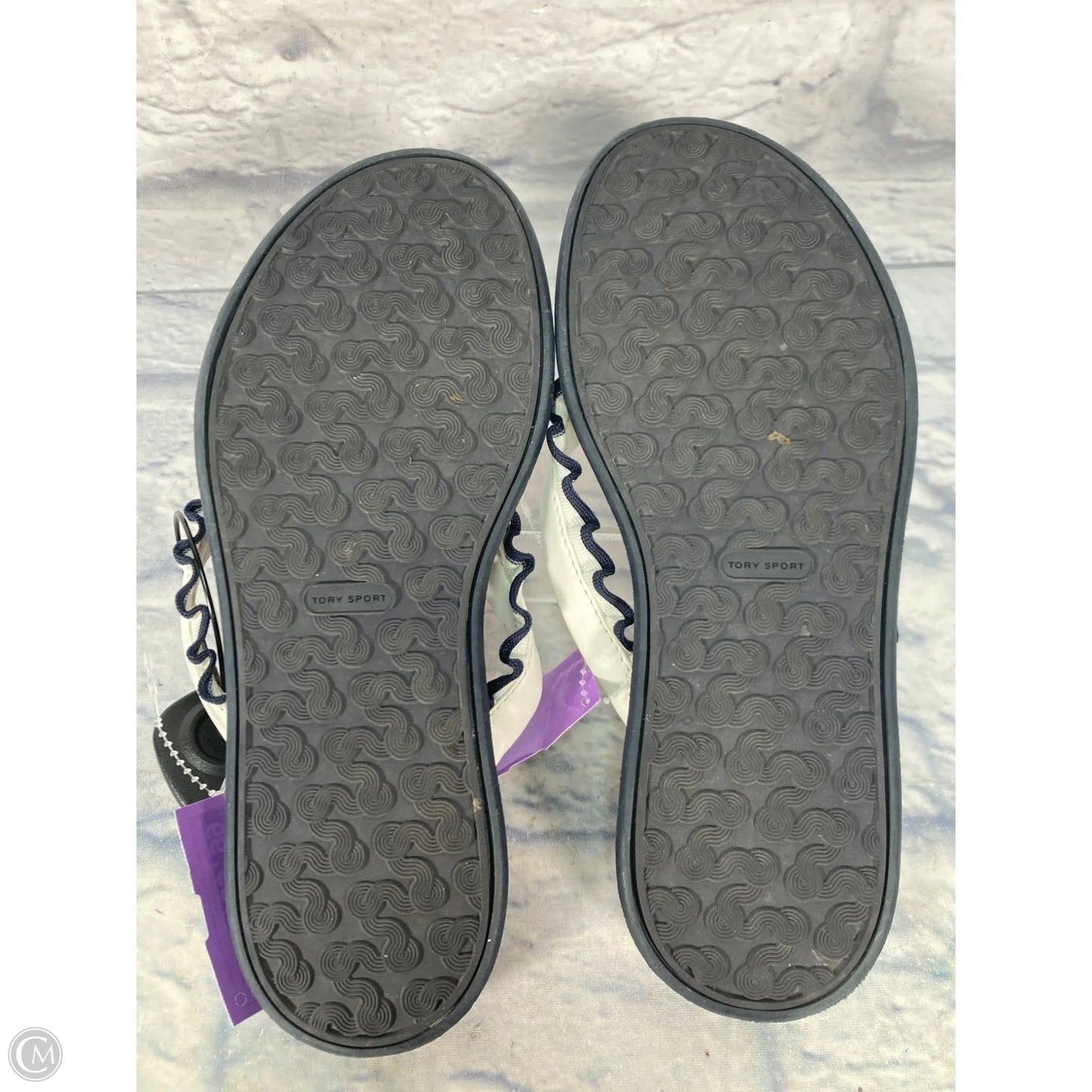 Sandals Designer By Tory Burch In Black & White, Size: 8