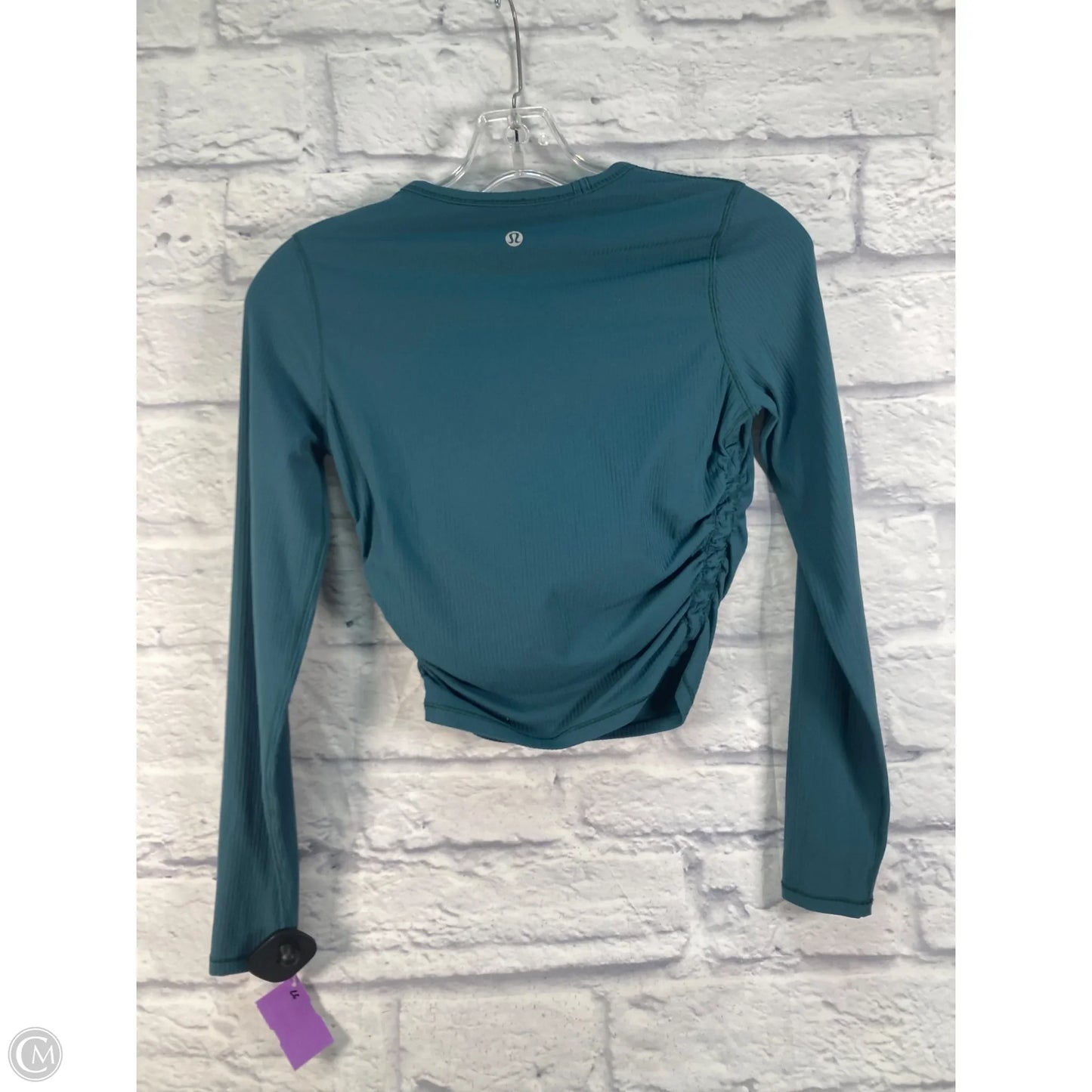 Athletic Top Long Sleeve Crewneck By Lululemon In Blue, Size: S