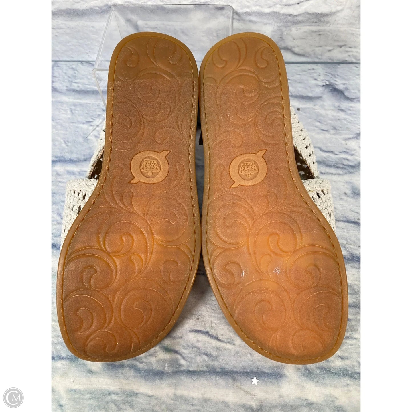Sandals Flats By Born In Cream, Size: 8