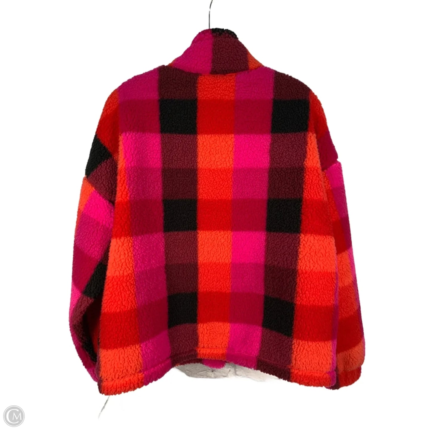 Jacket Faux Fur & Sherpa By A New Day In Pink & Red, Size: M