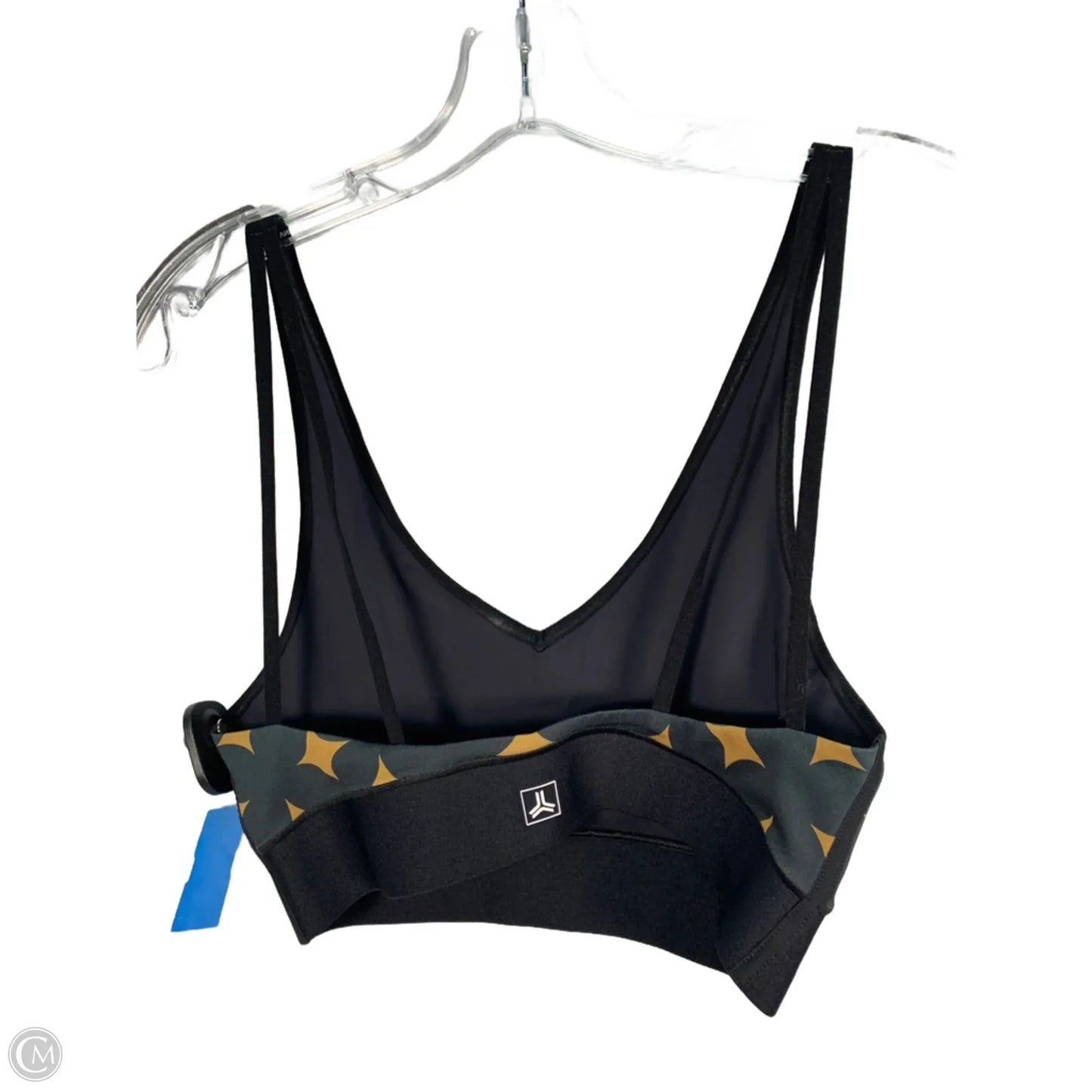 Athletic Bra By Clothes Mentor In Grey & Yellow, Size: M