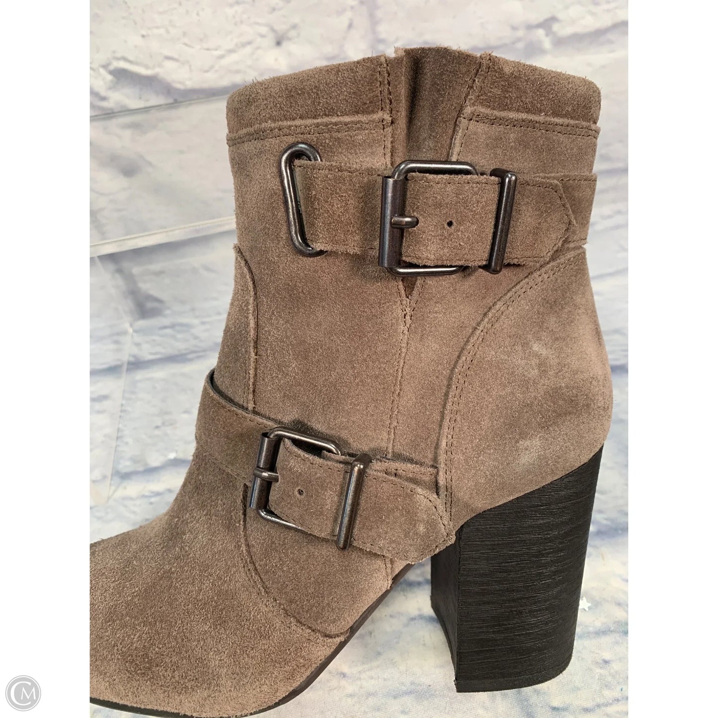 Boots Ankle Heels By Vince Camuto In Brown, Size: 8.5