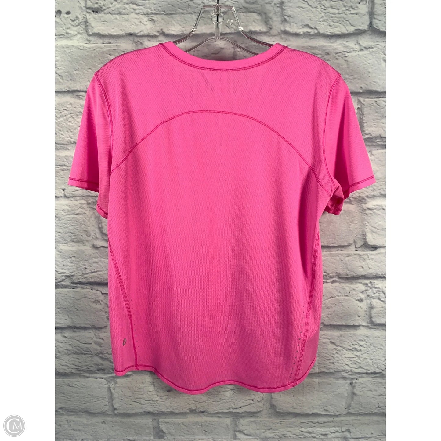 Athletic Top Short Sleeve By Lululemon In Pink, Size: M