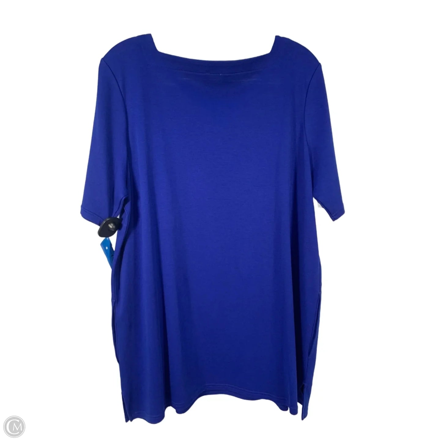 Top Short Sleeve By Chicos In Blue, Size: L