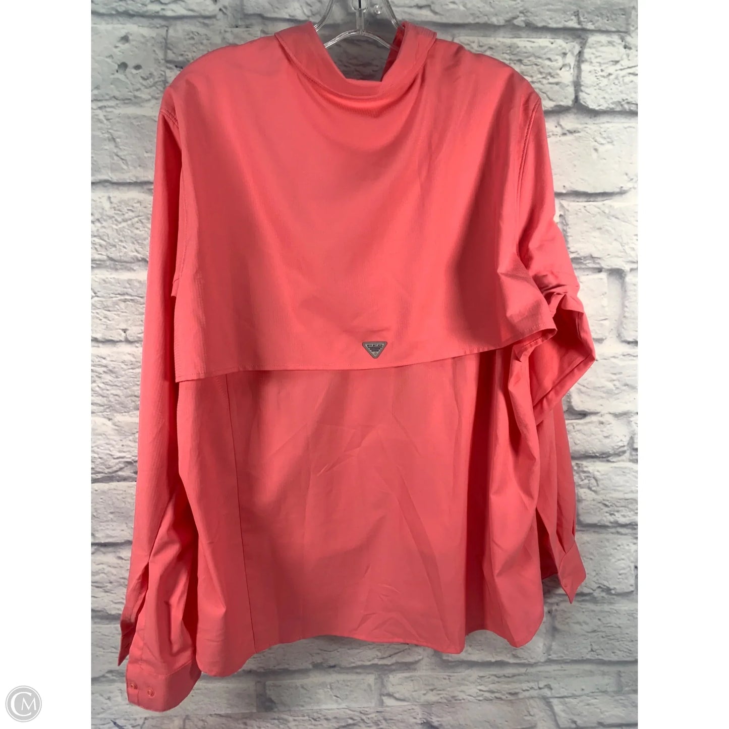 Athletic Top Long Sleeve Collar By Columbia In Pink, Size: 2x