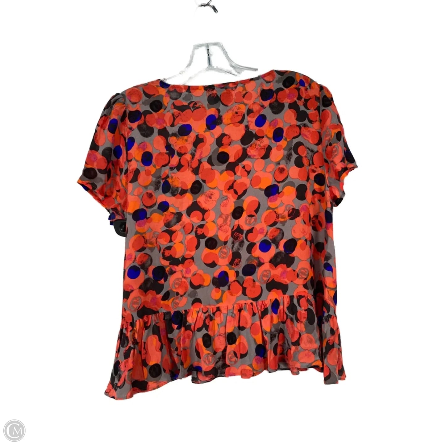 Blouse Short Sleeve By Hd In Paris In Grey & Pink, Size: M