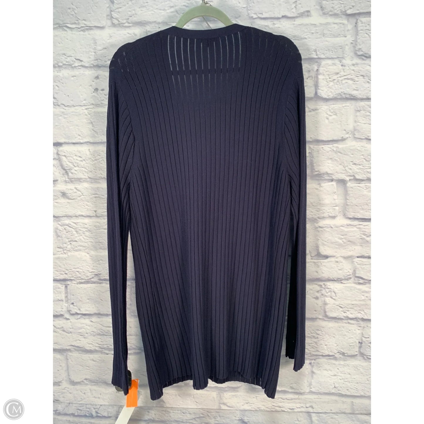 Sweater Cardigan Designer By Lafayette 148 In Blue, Size: Xxl