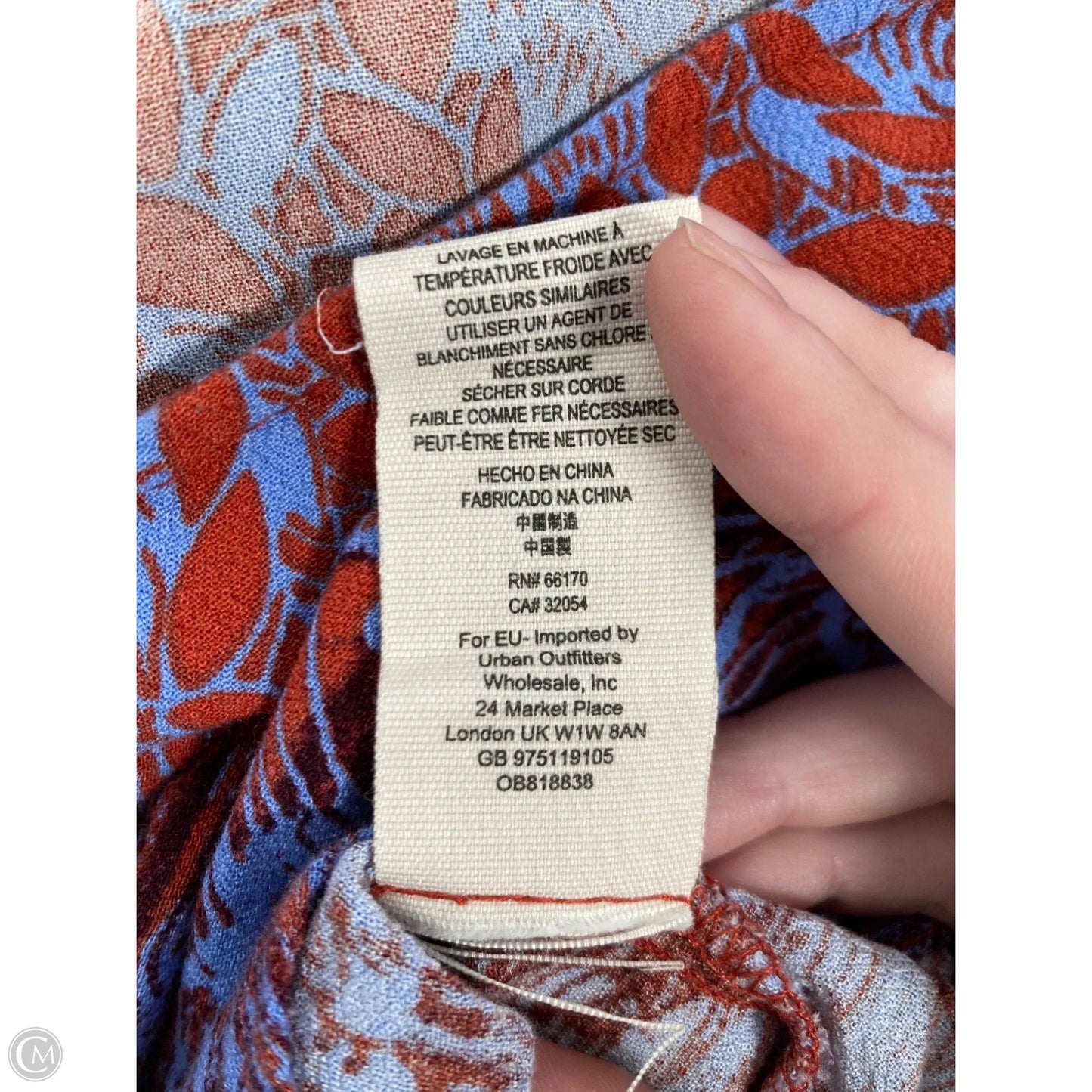 Top Long Sleeve By Free People In Blue & Orange, Size: S