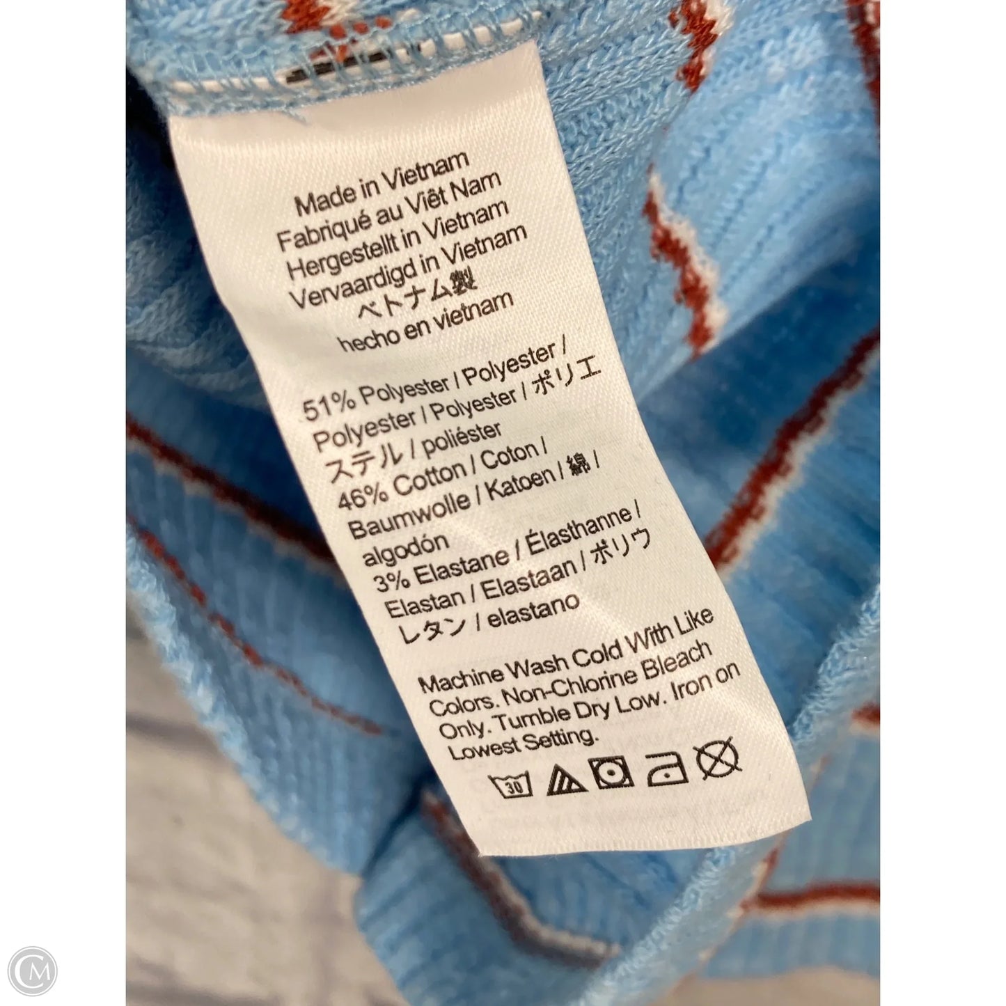 Top Long Sleeve By J. Crew In Blue & Brown, Size: Xl