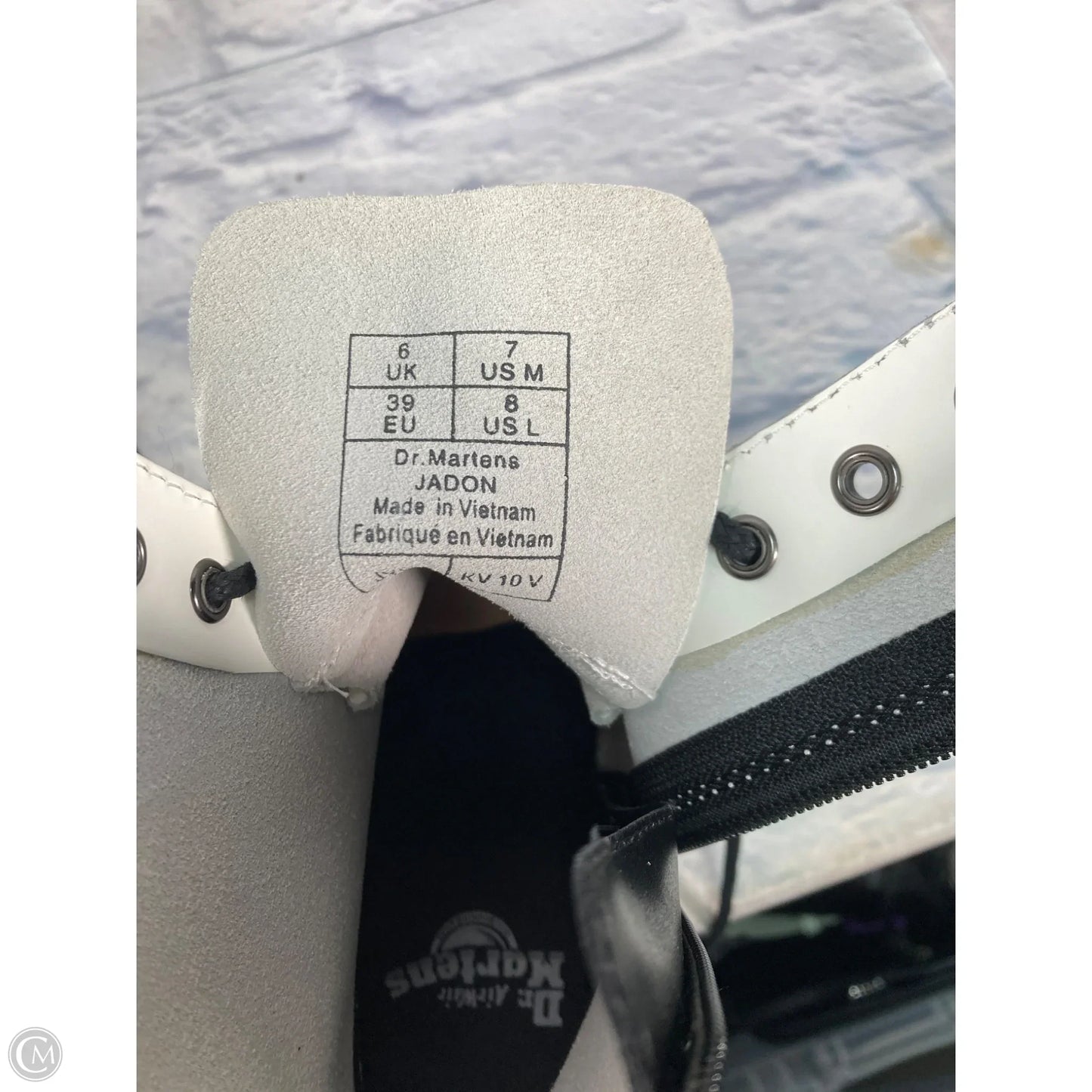 Boots Combat By Dr Martens In Black & White, Size: 7