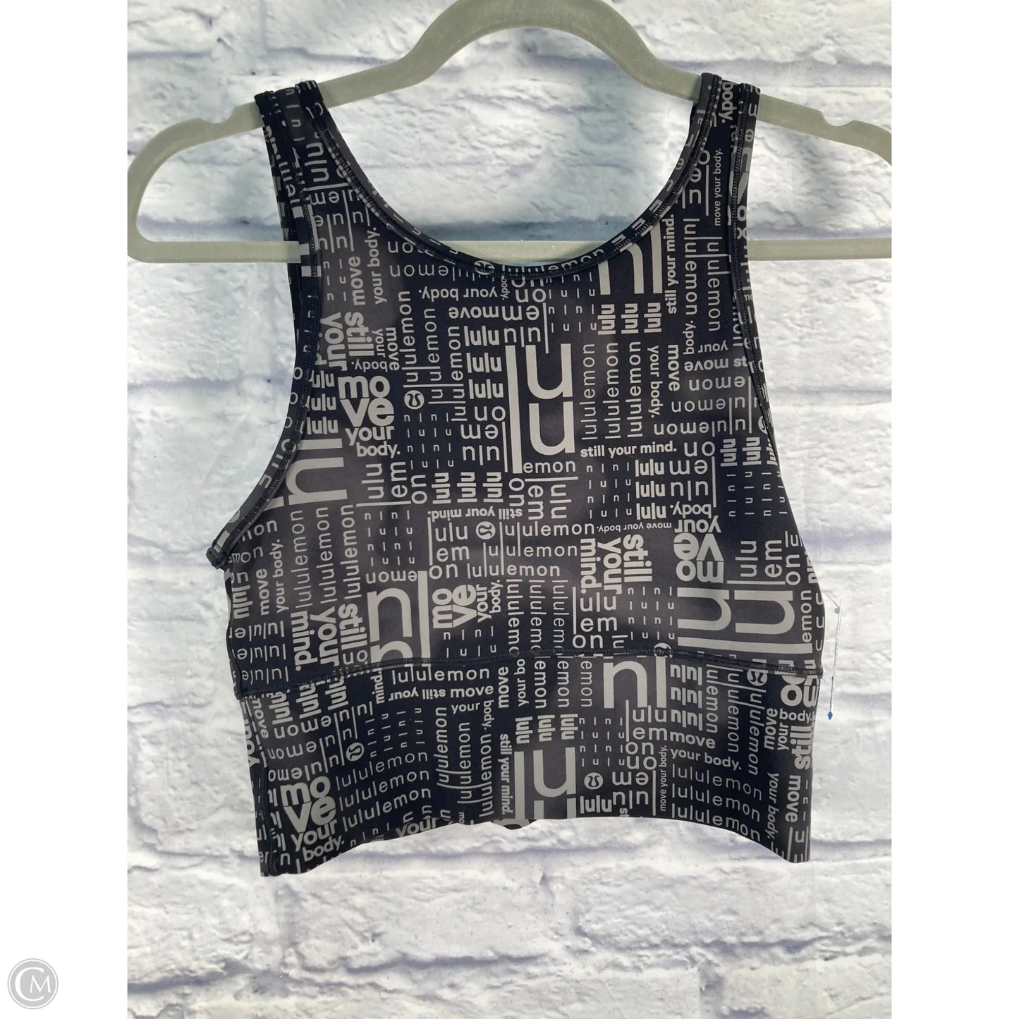 Athletic Tank Top By Lululemon In Black & Grey, Size: Xs