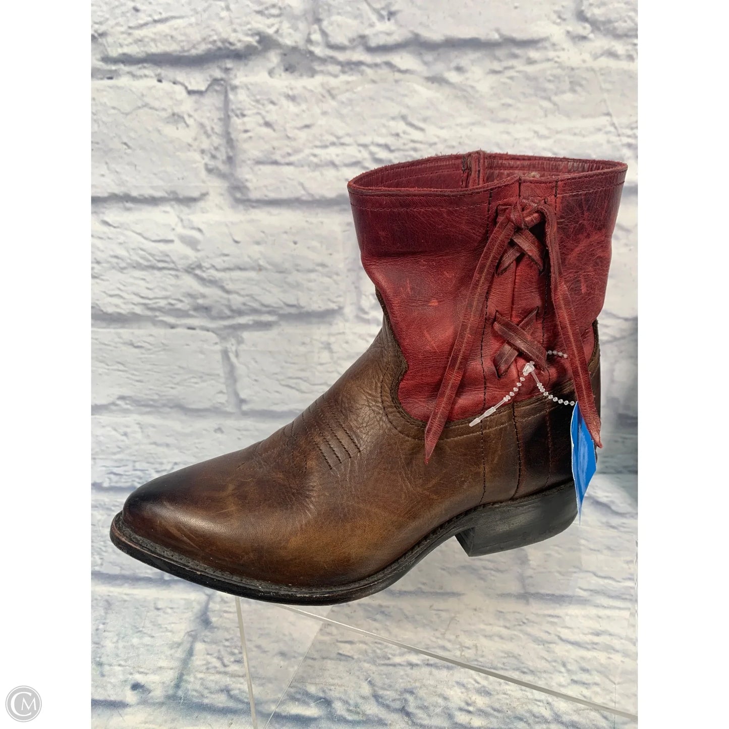 Boots Designer By Frye In Brown & Red, Size: 5.5
