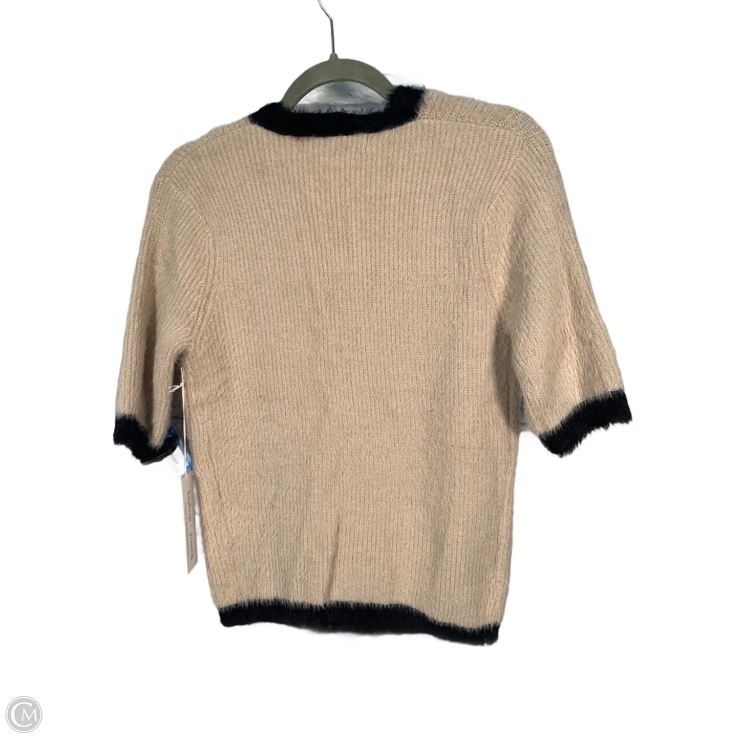 Sweater Cardigan By Bishop + Young In Black & Pink, Size: M