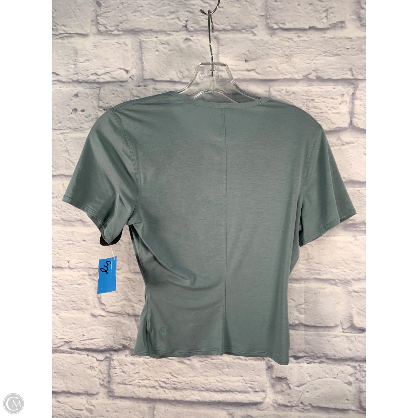 Athletic Top Short Sleeve By Lululemon In Blue, Size: M