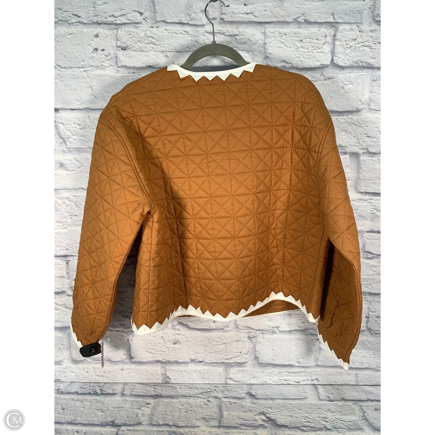 Cardigan By Anthropologie In Brown & White, Size: M