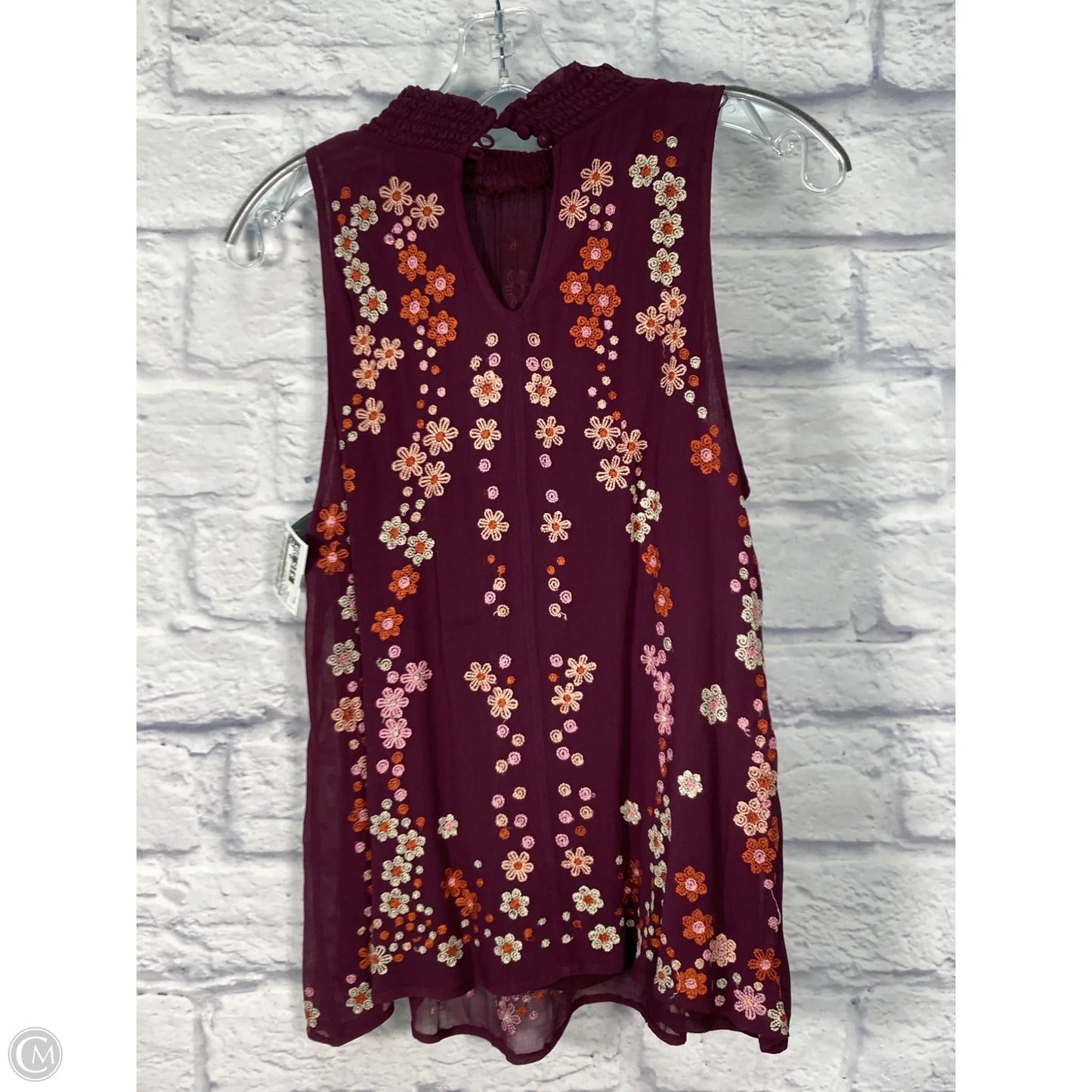 Blouse Sleeveless By Floreat In Orange & Purple, Size: Xs