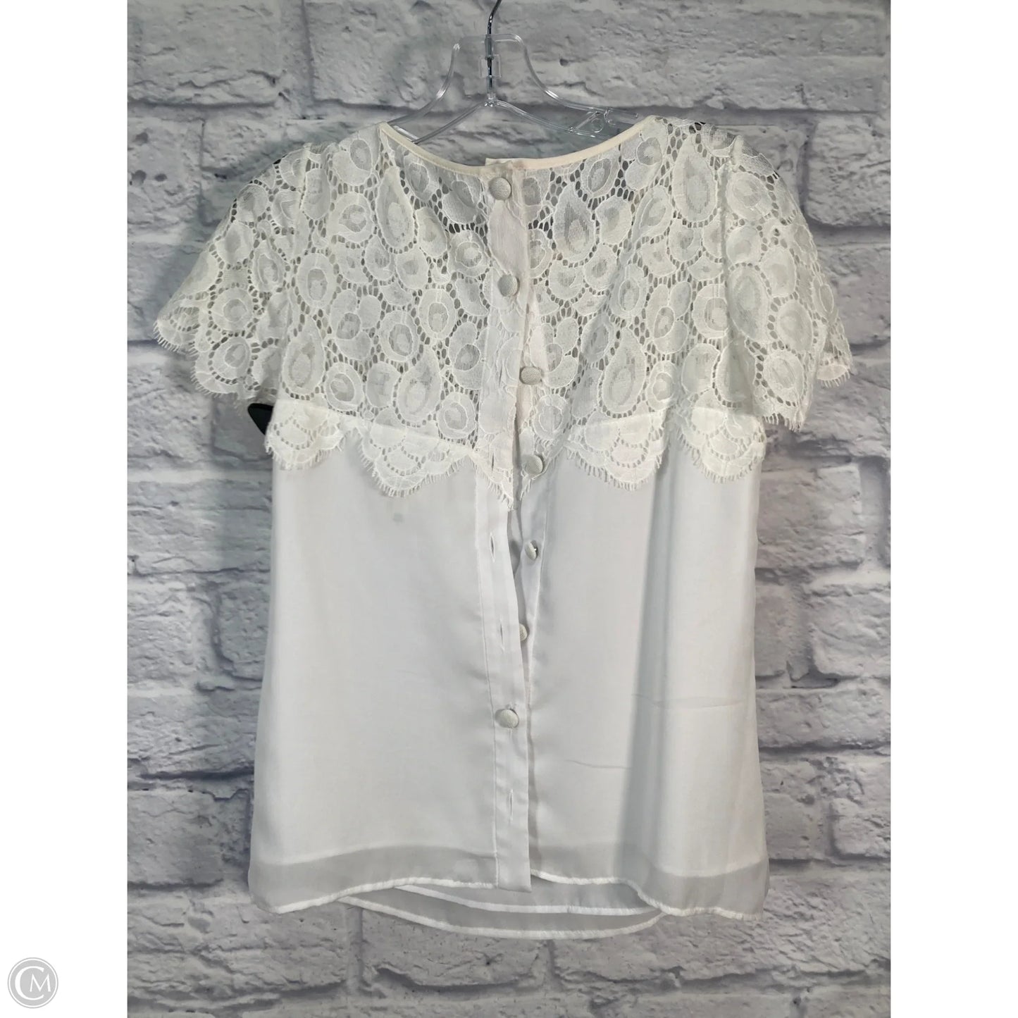 Blouse Designer By Milly In White, Size: S