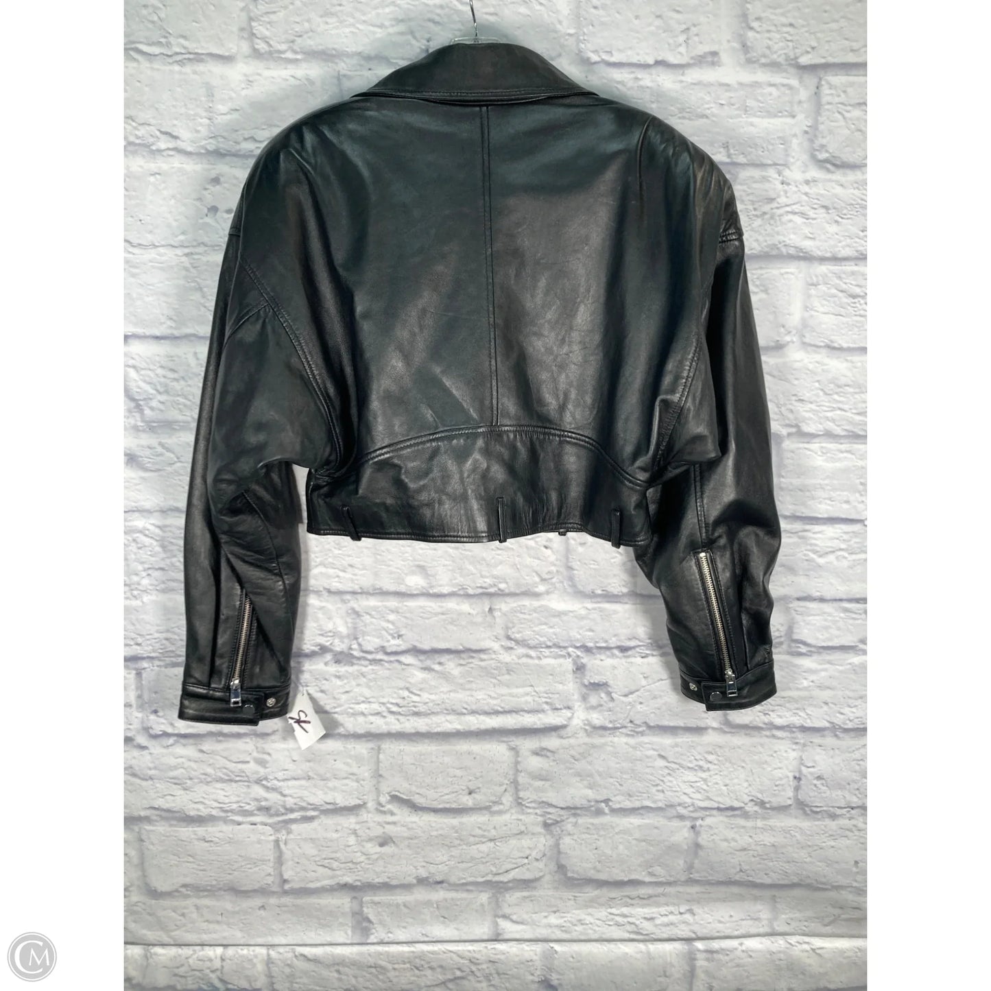 Jacket Moto Leather By Lamarque In Black, Size: Xs