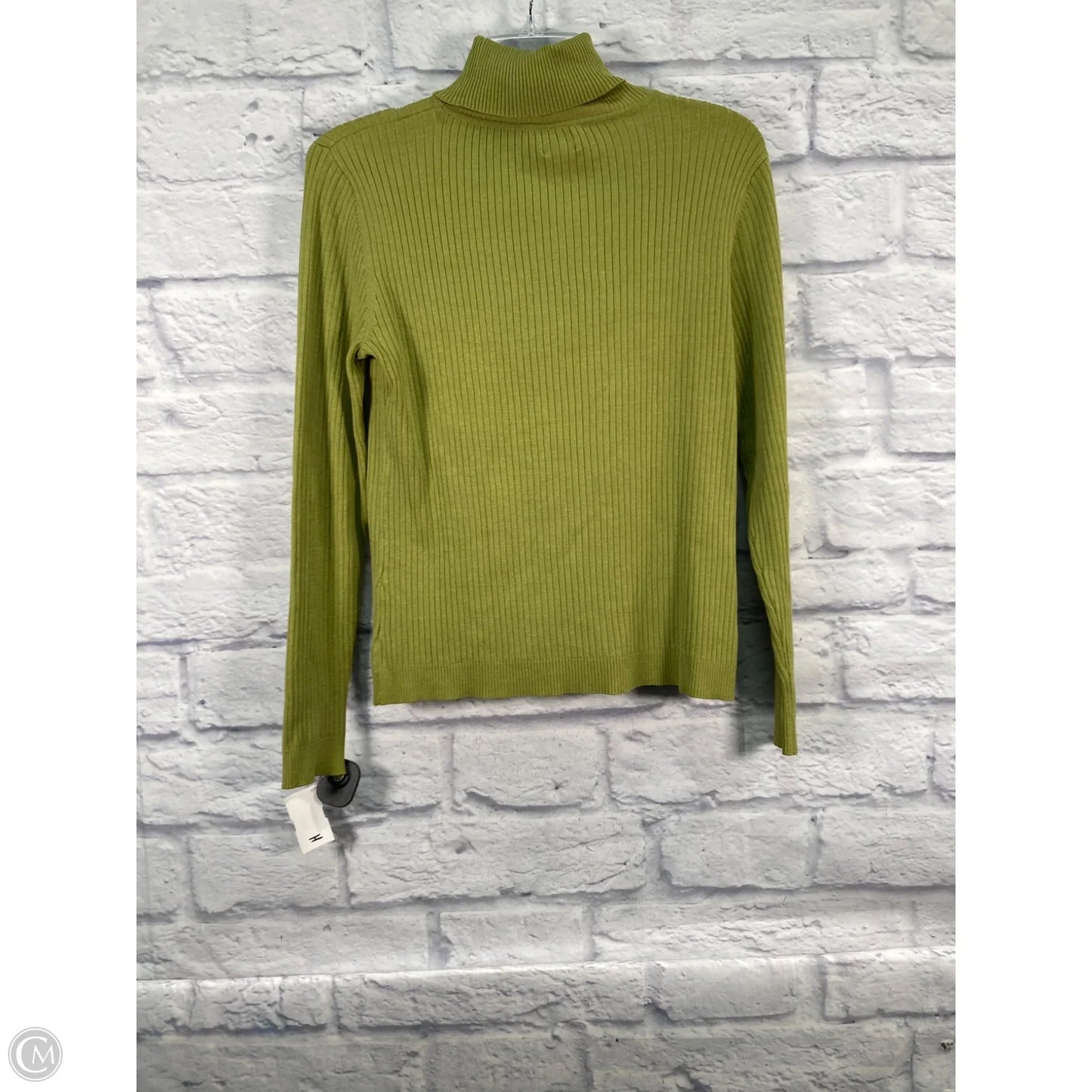 Sweater By Chicos In Chartreuse, Size: L