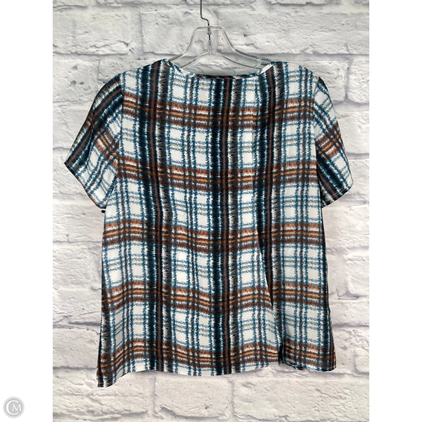 Top Short Sleeve By Maeve In Blue & Brown, Size: Xs