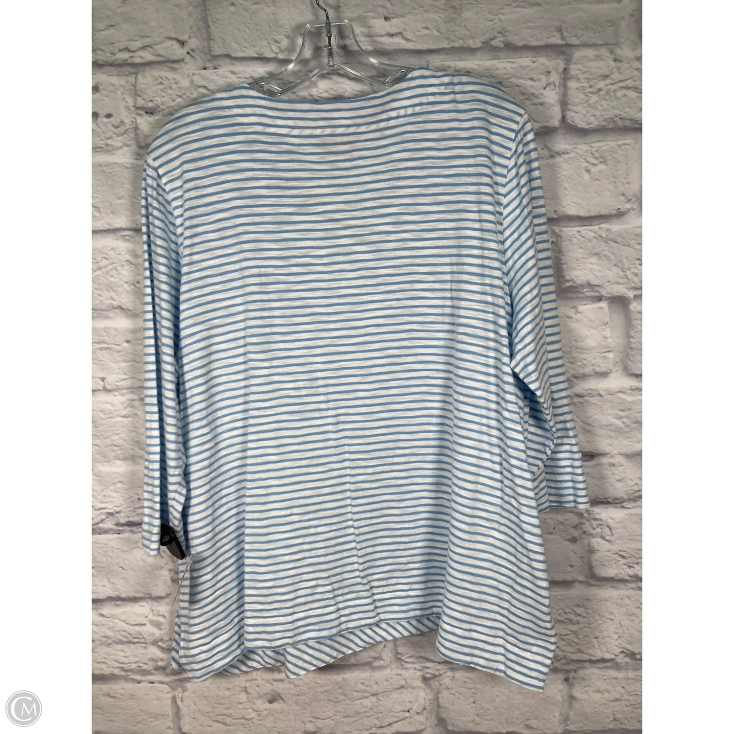 Top 3/4 Sleeve By Chicos In Blue, Size: Xl