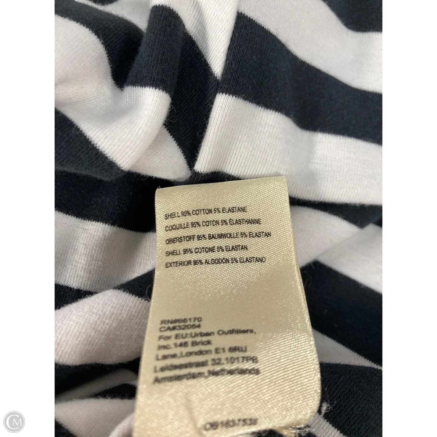 Top Long Sleeve By Maeve In Black & White, Size: L