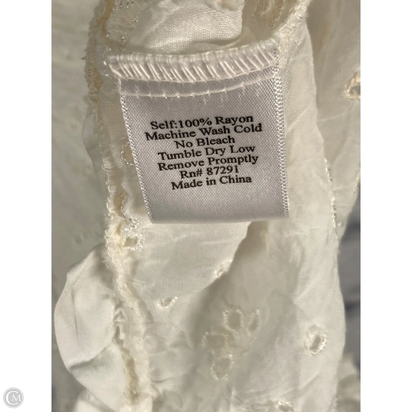 Top Short Sleeve By Johnny Was In White, Size: S