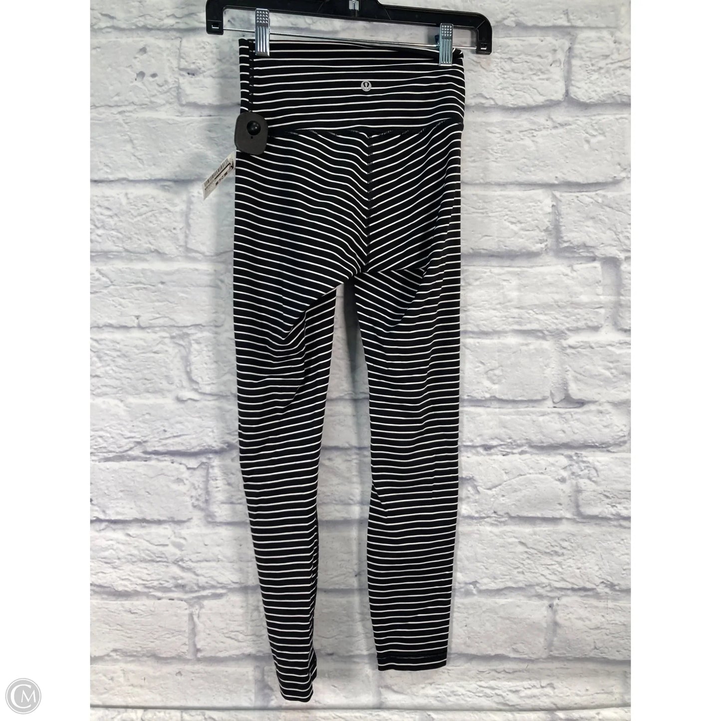 Athletic Leggings By Lululemon In Black & White, Size: 4