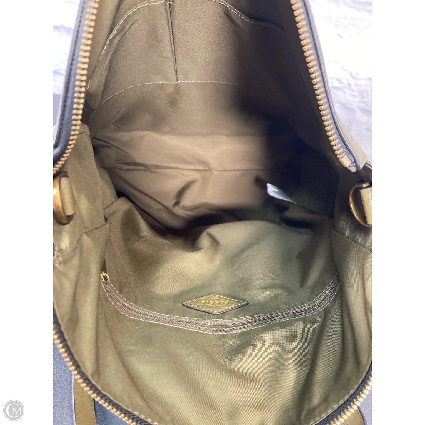 Backpack Leather By Fossil, Size: Large