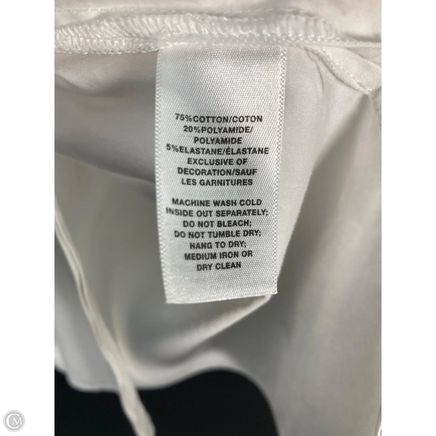 Top Long Sleeve Designer By Lafayette 148 In White, Size: Xl