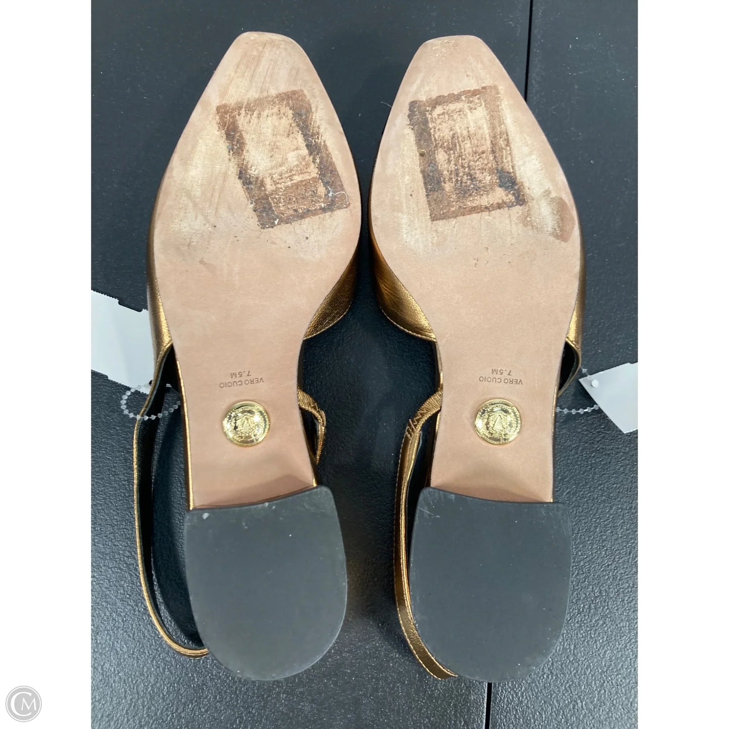 Shoes Heels Kitten By Veronica Beard In Bronze, Size: 7.5