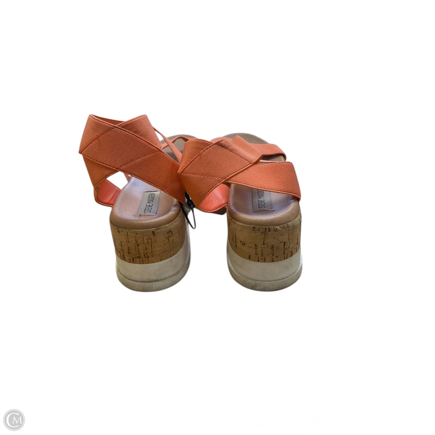Sandals Heels Platform By Steve Madden In Orange, Size: 9