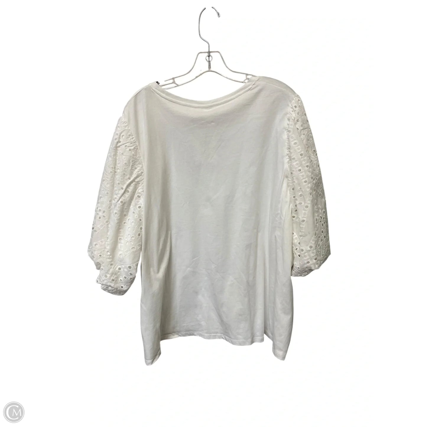 Top Short Sleeve By H&m In White, Size: 3x