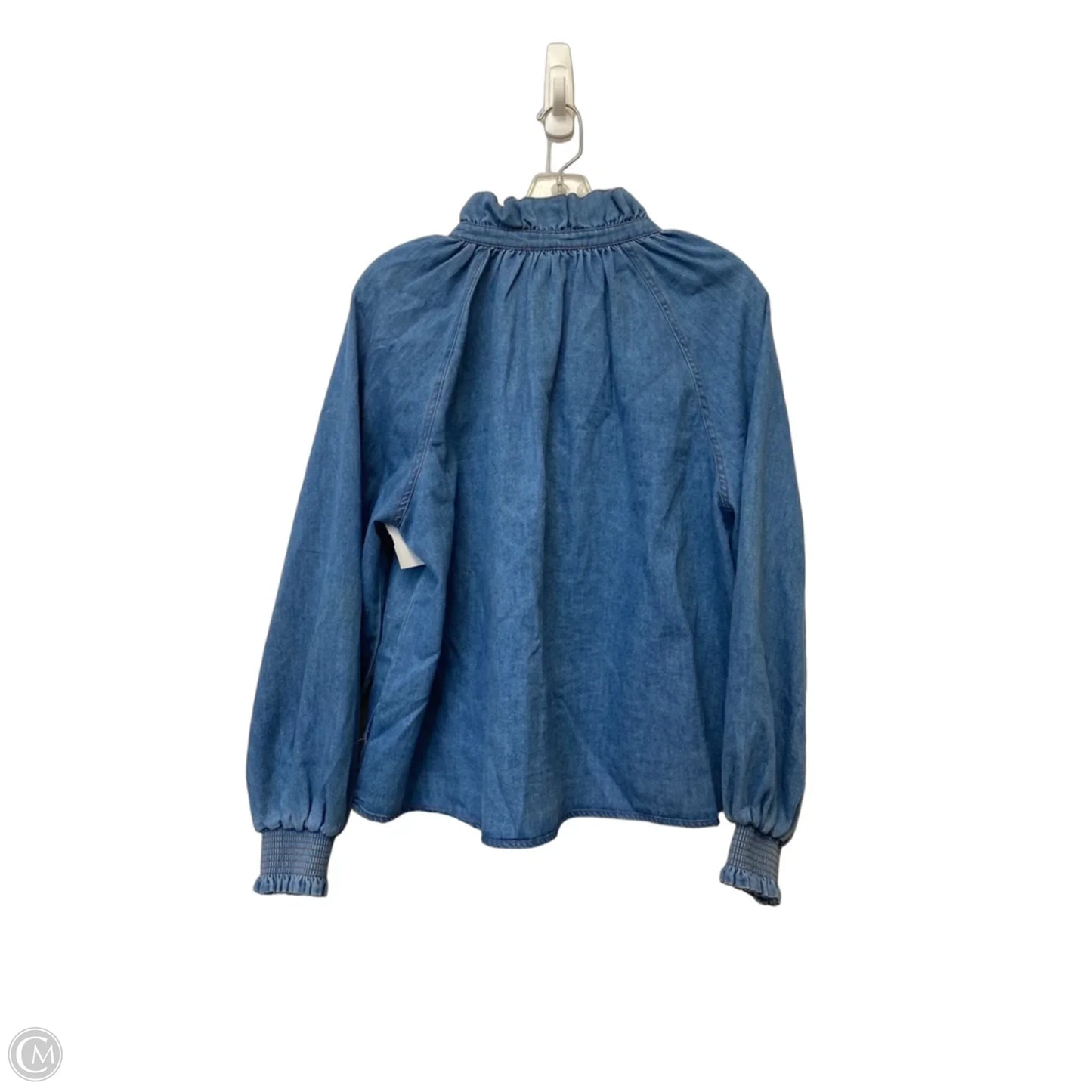 Top Long Sleeve By &merci In Blue Denim, Size: M