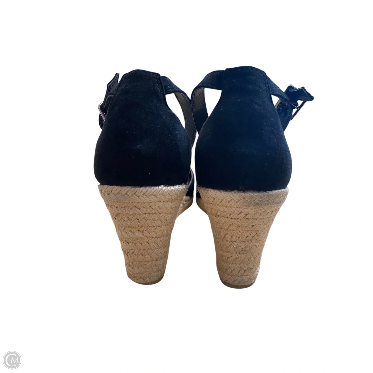 Sandals Heels Wedge By Morgan Taylor In Black, Size: 8.5