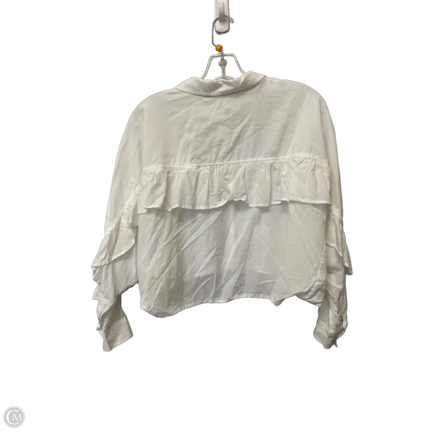 Top Long Sleeve By Pilcro In White, Size: Xxs